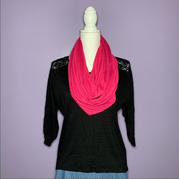Hot Pink Infinity Scarf - Picture 3 of 3